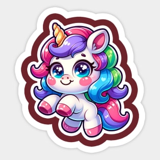 Unicorn Critter Cove Cute Animal A Splash of Forest Frolics and Underwater Whimsy! Sticker